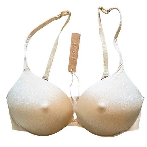 NWT SKIMS Ultimate Nipple Push-Up Bra – Sand – 32D – Retail $68 - Picture 1 of 3